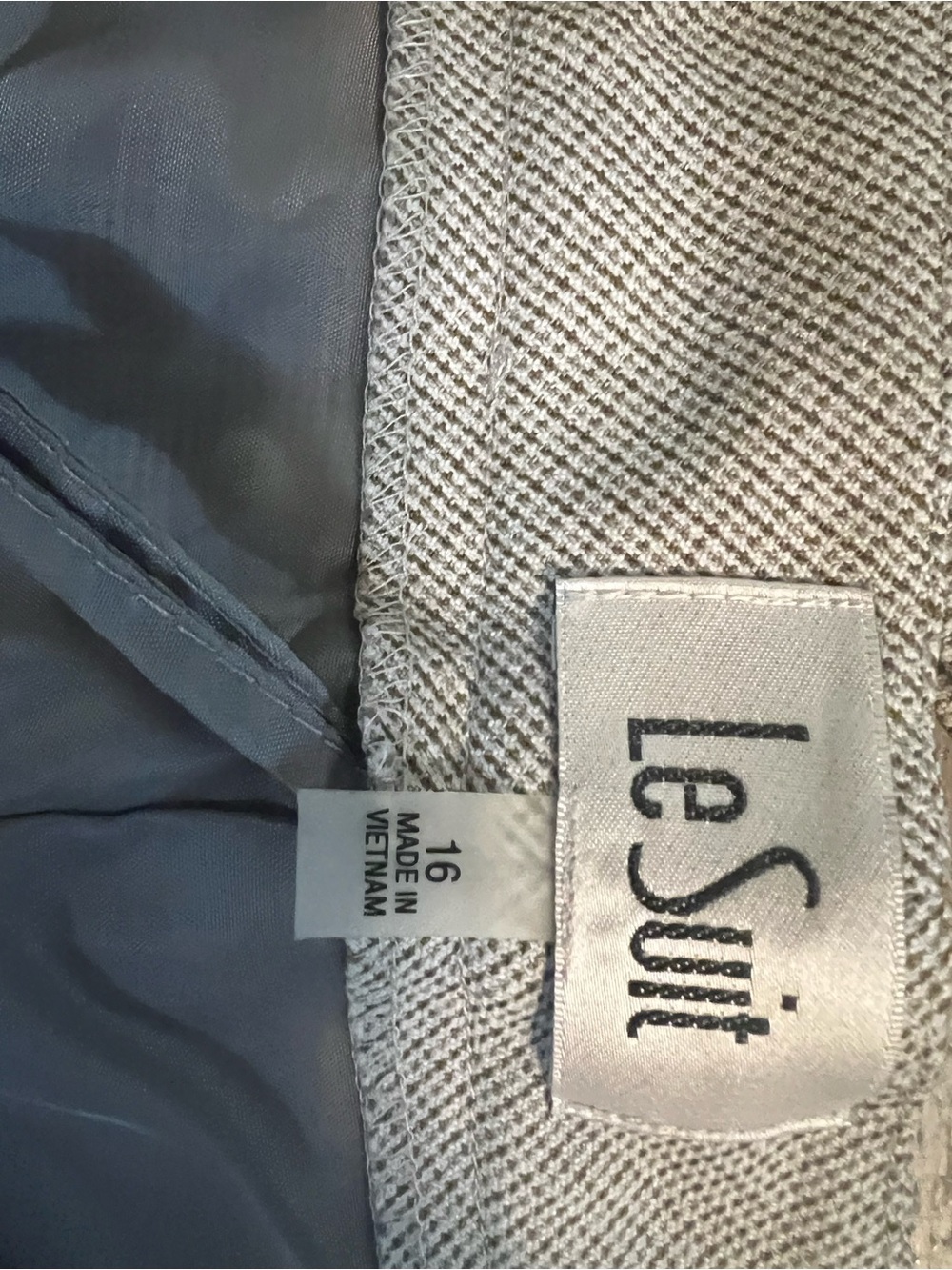 Le Suit Sand Beige Wide-Leg Pantsuit Trousers - Picture 7 of 7